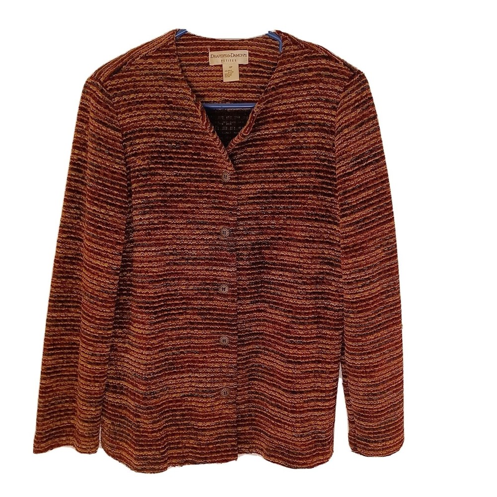 Drapers & Damons Petites Cardigan Sweater Multicolored Size 10P USA Made  NICE